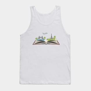 Open Book Geography Book Tank Top